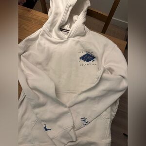 Jordan White Hoodie with Black and Red Tag